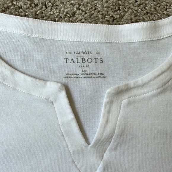 The Talbots Tee V neck short sleeve 100% cotton - size Lp - Picture 3 of 4